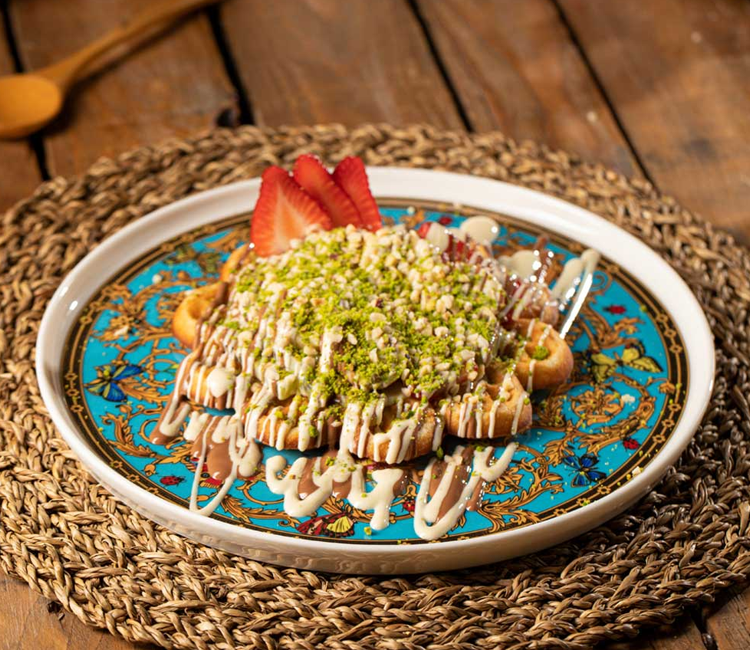 Papatya Waffle (Beyaz Çikolatalı)