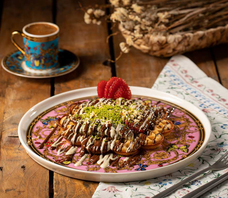 Papatya Waffle (Bitter Çikolatalı)